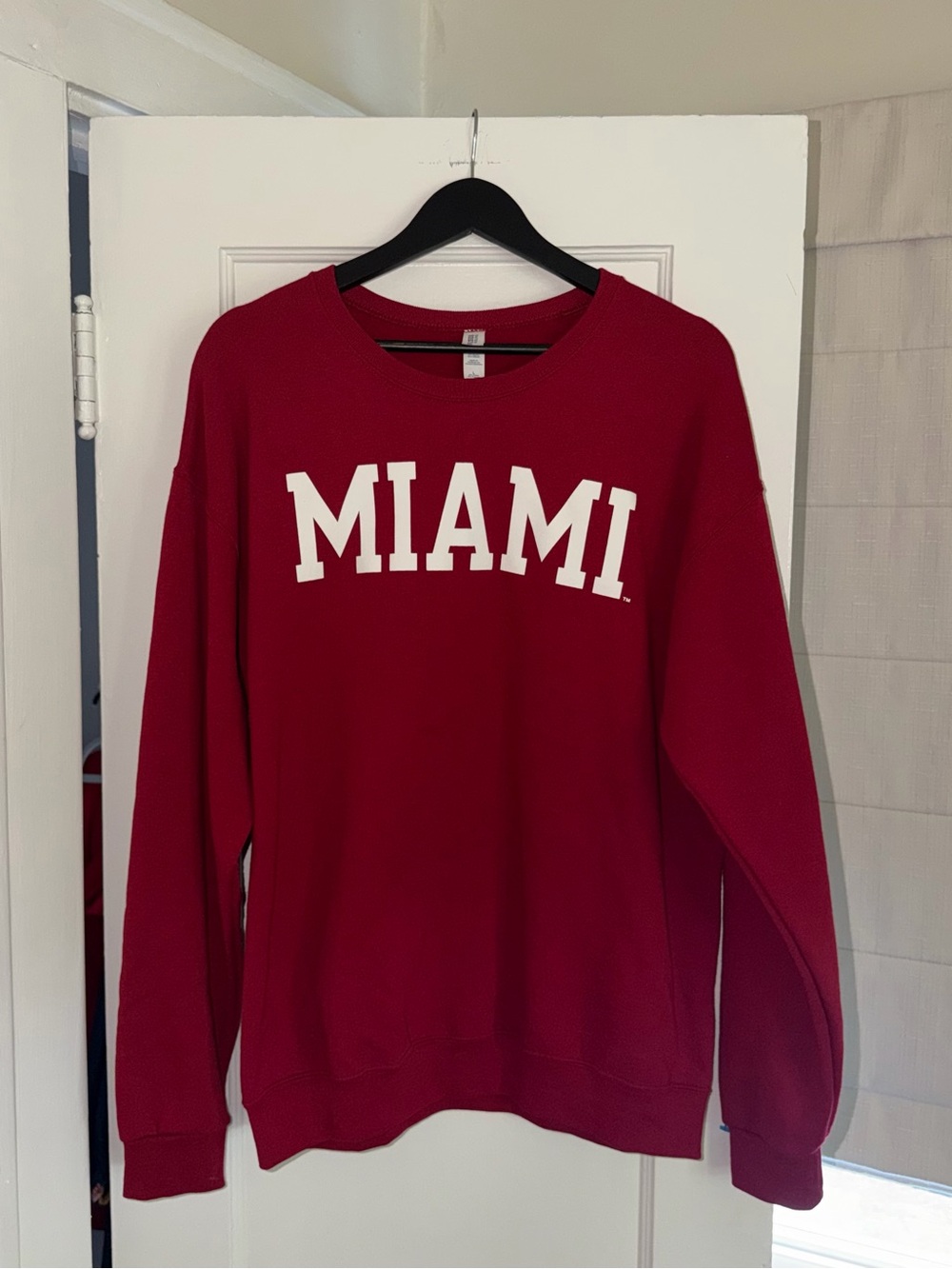 Jerzees Red MIAMI Crewneck Sweatshirt